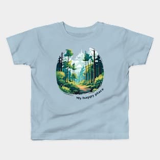 Cute exploring nature illustration Kids T-Shirt